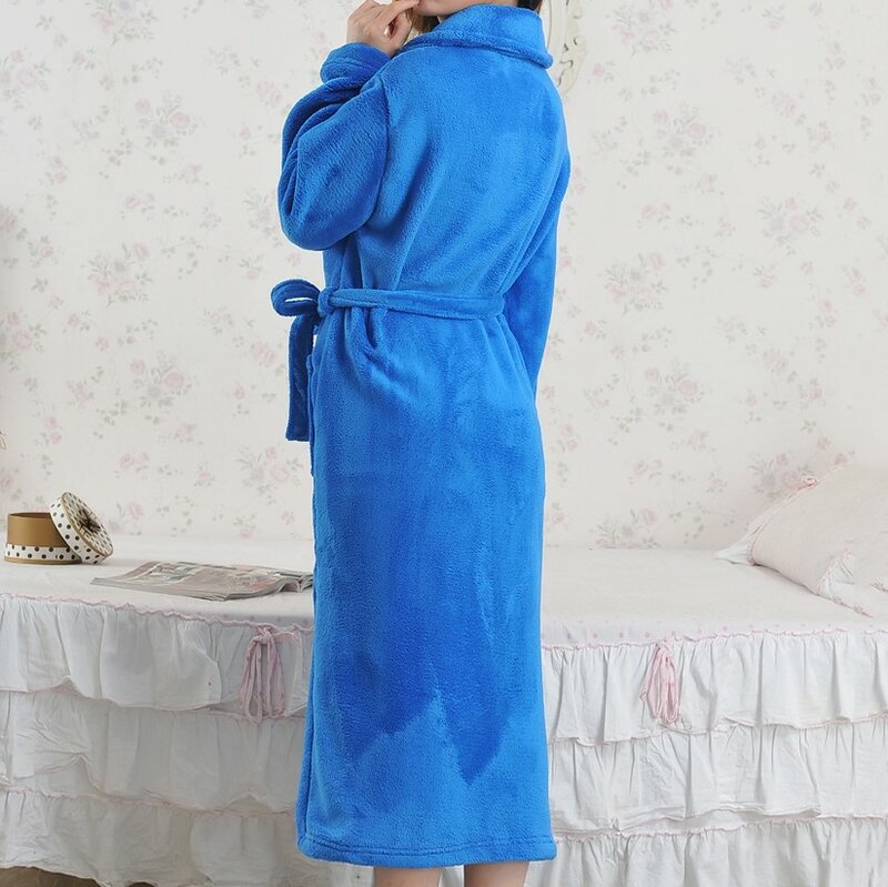 Casual Women Sleepwear Flannel Nightwear Kimono Robe Gown Warm Intimate Lingerie Home Clothes 2021 New Nightdress Homewear