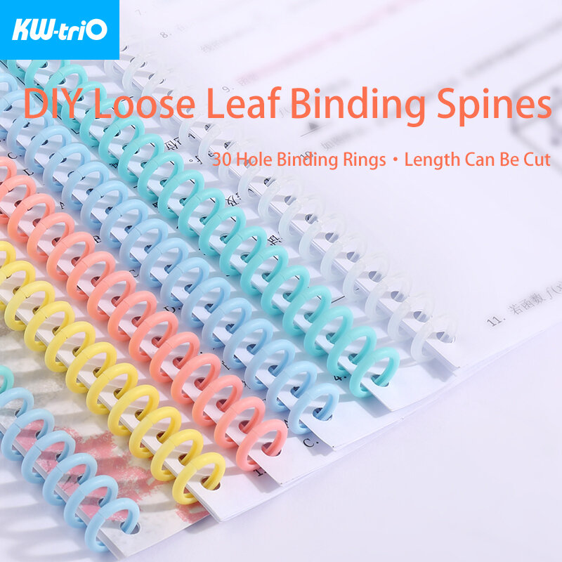 KW-TriO 5Pcs พลาสติก30Hole หลวม Leaf Binder แหวน Binding Spines หวีเส้นผ่านศูนย์กลาง12มม.ความยาวตัด DIY กระดาษอัลบั้ม