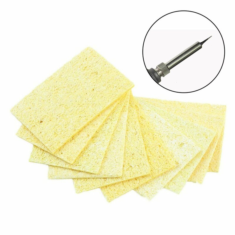 Cleaning Sponge Heatstable Thick Welding Electric Soldering Iron Cleaning Sponge Yellow Clean Tool High Temperature Enduring