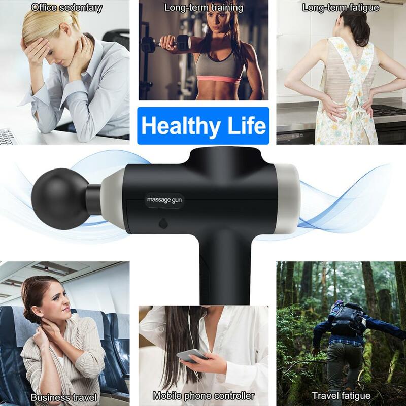 High frequency Massage Gun Muscle Relax Body Relaxation Electric Massager with Portable Bag Therapy Gun for fitness