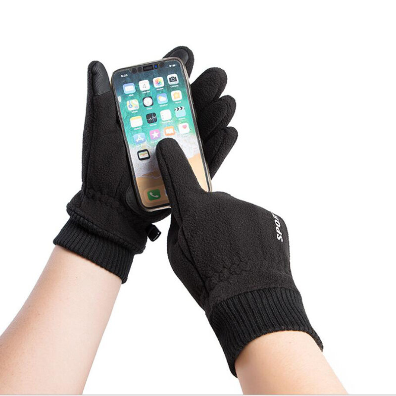 Мужские Водонепроницаемые нескользящие перчатки для сенсорных экранов, для езды на велосипеде и лыжах
