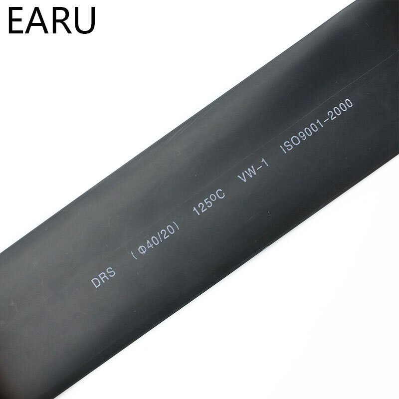 1meter 2:1 Black 15mm 16mm 18mm 20mm 22mm 25mm 28mm 30mm 35mm 40mm Heat Shrink Heatshrink Tubing Tube Wire Dropshipping