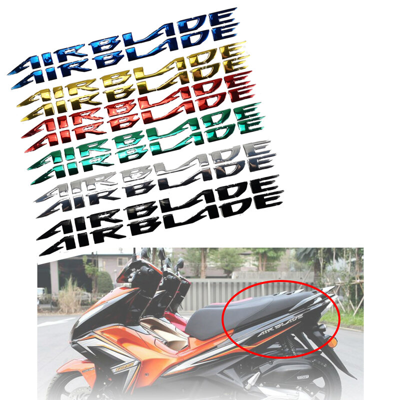 Motocicleta 3D Emblem Badge Decalque Adesivos, Honda Air Blade Adesivo, decalques para a roda do tanque, 125, 150
