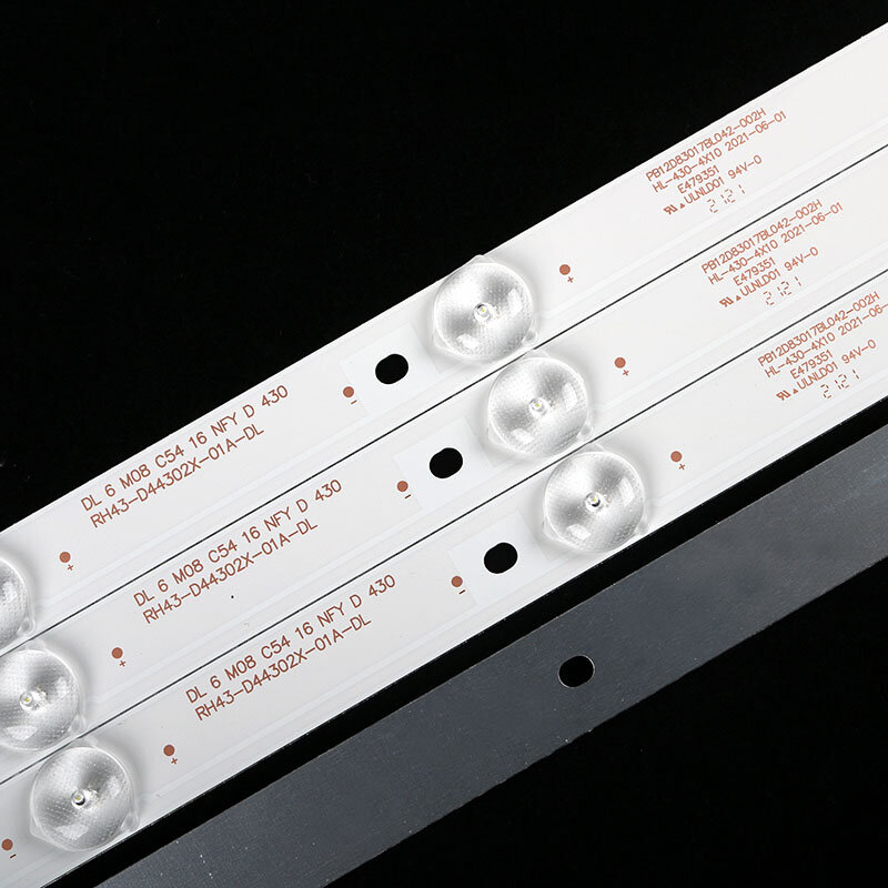 20PCS(5TV)LED Backlight strip 10lamp For 43inch HL-430-4X10 LED43HD580 RH43-D4302X-01A-DL LED43HD310 PB12D830173BL042-002H 4pcs