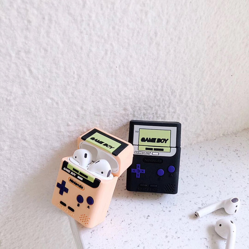 Funda de auriculares clásica Retro Para consola de juegos para Apple Airpods 2 Bluetooth inalámbrico para AirPods funda Game Boy machine funda de silicona