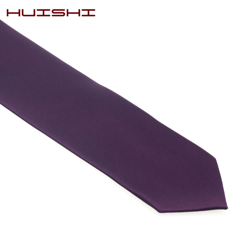 Clássico Business gravata para homens e mulheres, gravatas impermeáveis, lenços roxos profundos, gravatas no pescoço estilo britânico, qualidade