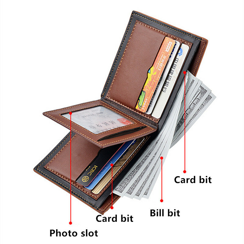다기능 PU 방수 단지갑, 레트로 멀티 카드 단지갑, 동전 클립 지갑, 2024 신제품, 핫 세일
