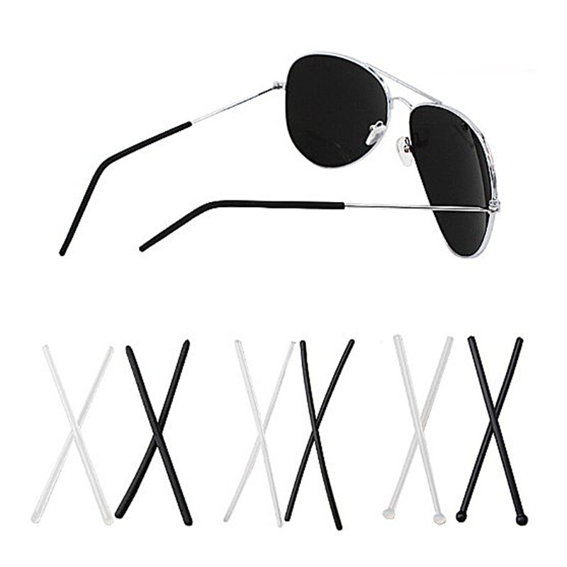 Embouts de lunettes en silicone souple, 2 couleurs au choix, 10 paires (20 pièces), 3styles