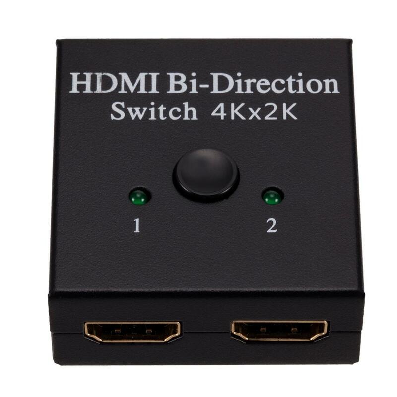 Grwibeou Switcher 4K X 2K Uhd 2 Poort Bi-Directionele Handleiding 2X1 1X2 hdmi Ab Schakelaar Hdcp Hdmi Splitter Ondersteunt 4K 1080P Voor Monitor