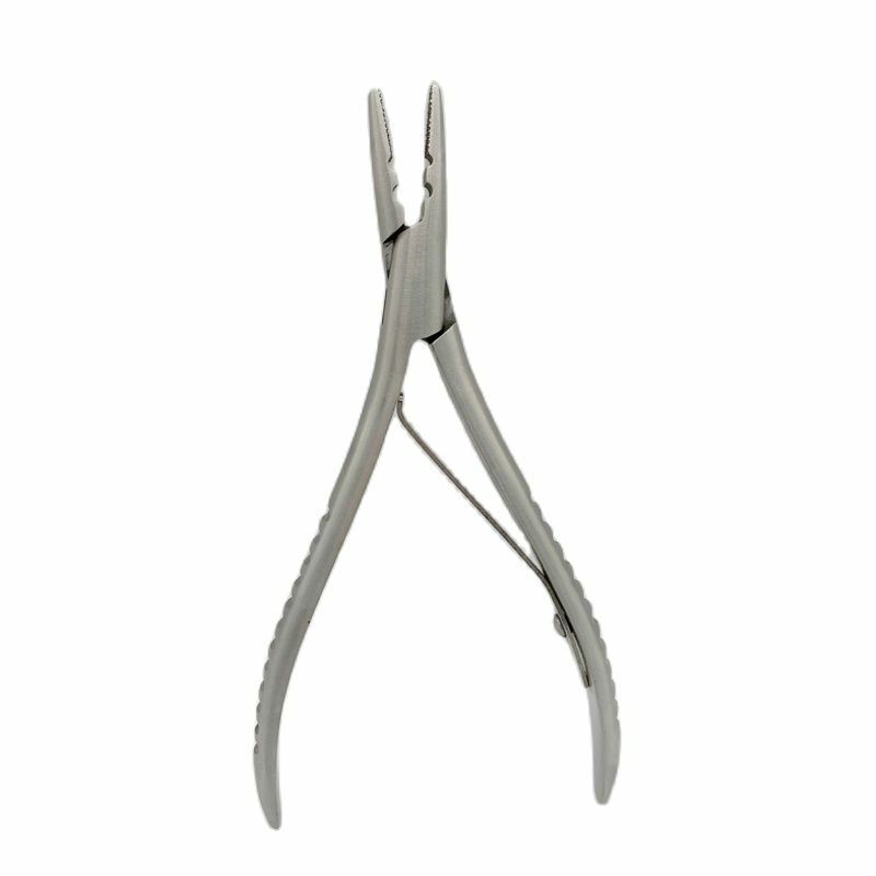 1 PC 7 inch Silver Stainless Steel Clamp Hair Extension Plier with two holes Keratin Hair Extensions Removal Tools