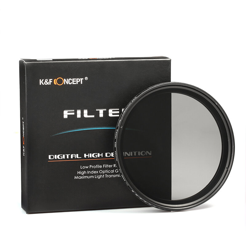 K & F Concept 37-82Mm ND2 Om ND400 Nd Lens Filter Fader Verstelbare Neutral Density Variabele 49mm 52Mm 58Mm 62Mm 67Mm 77Mm