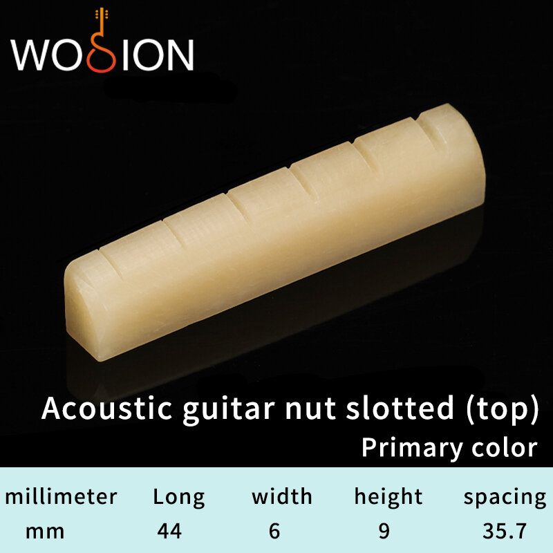 Wosion Saptch Primary colorアコースティックギター、クラシックギターナットスロット、上位と、さまざまなサイズでスロットされています。