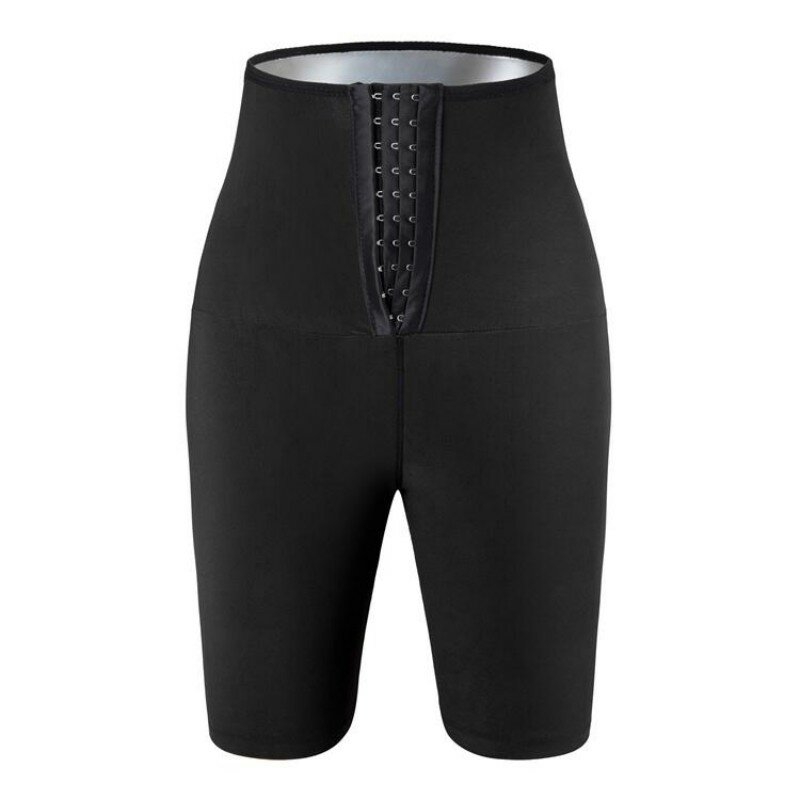Women's Abdomen Control Hip-Lifting Sweat Pants Sauna Beam High Waist Body Fitness Breasted Three/Five/Nine Point Shorts Vest