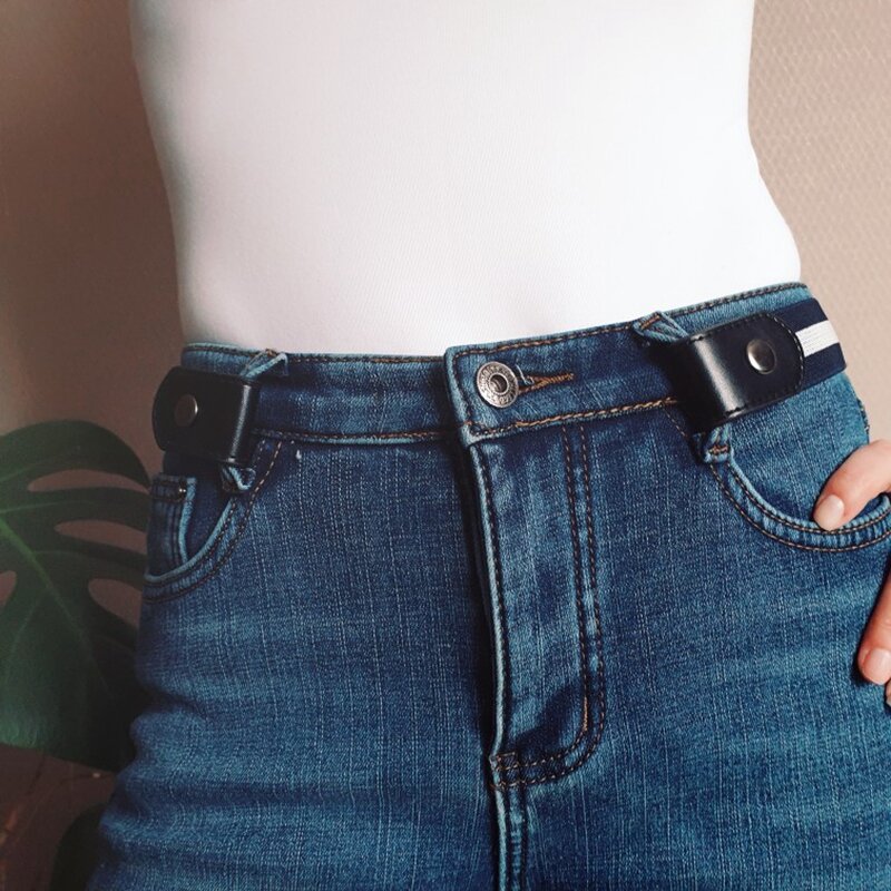 Novos Cintos para As Mulheres Fivela-Free Cintura Jeans Calças Sem Fivela Trecho Elástico Na Cintura Cinto Cinto para Homens Ins Vento Invisível Preguiçoso