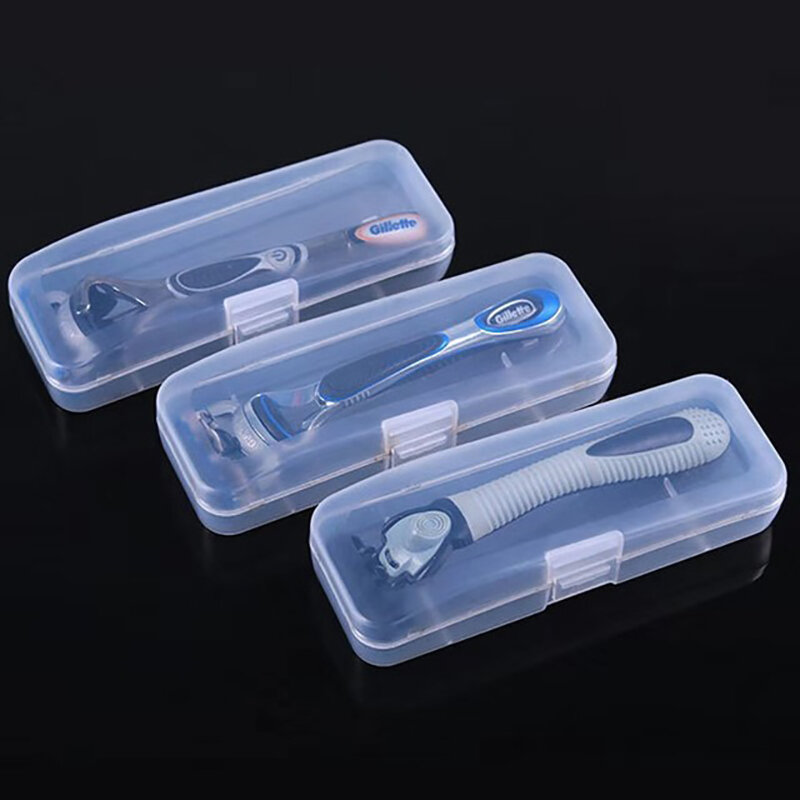 Transparent knife holder storage box razor holder box travel plastic box hotel razor packaging box PP material plastic box