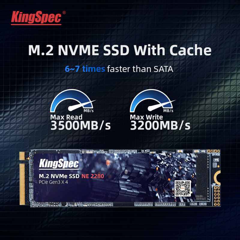 Kingspec – disque dur interne SSD, M.2, NVME, avec capacité de 512 go, 1 to, 2 to, 2280, pour ordinateur portable, avec Cache, haute vitesse