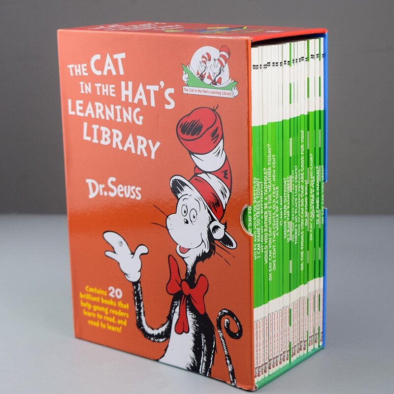 20 Books/Set Dr Seuss Cat In The Hats Learning Library English Story Books for Children Coloring Book Aprendendo Brinquedos