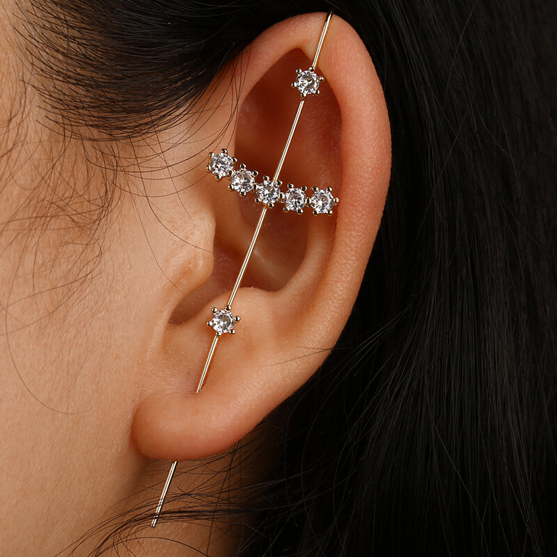Emmaya Einfachheit Stil Neue Heiße Zirkonia Kristall Stud Ohrringe Zubehör für Frauen Mädchen Hochzeit Party