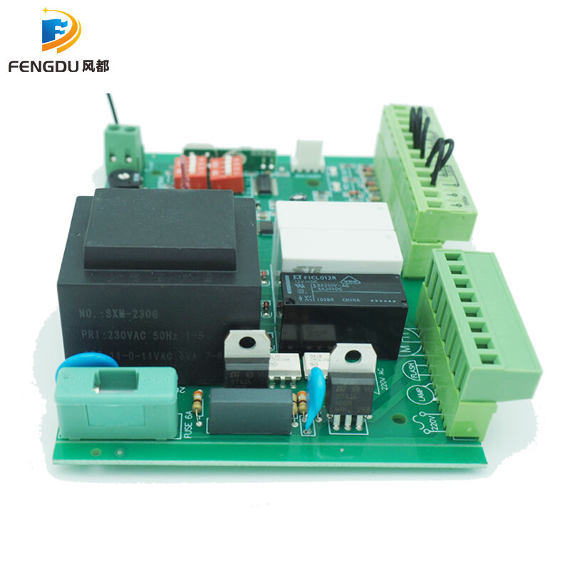전문 슬라이딩 도어 컨트롤러 수신기, 롤링 코드, 원격 제어, 2 채널, 433.92Mhz, 220V AC