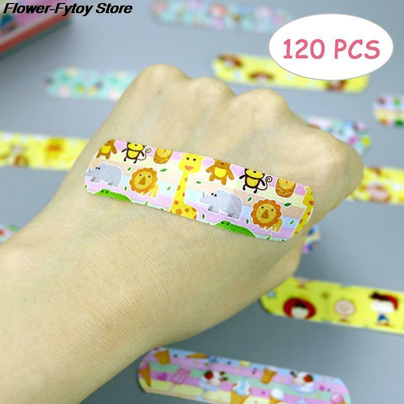 120PCS Waterproof Breathable Cartoon Band Aid Hemostasis Plasters Emergency Adhesive Bandages For Kids