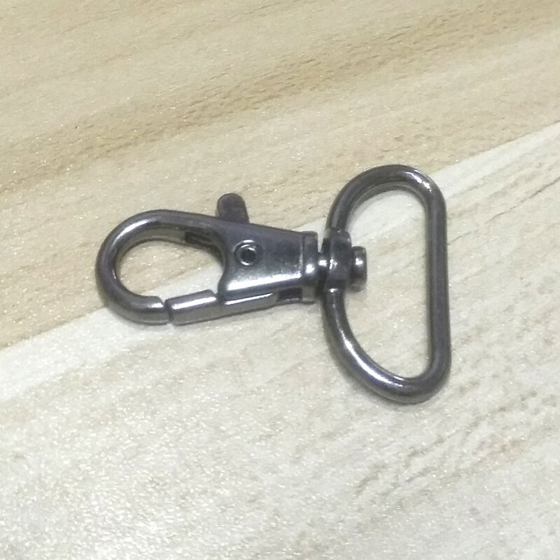 ZENTEII 25Mmพวงกุญแจหมุนกุ้งก้ามกรามสีดำClaspคลิปตะขอกุญแจกระเป๋าถือสายแยกแหวนสำหรับกระเป๋าเข็มขัดพวงกุญแจ