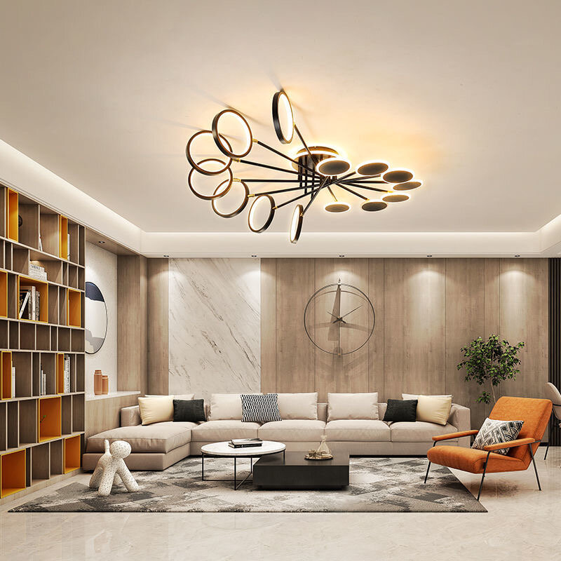 Plafonnier led au design moderne et simpliste, luminaire décoratif d'intérieur, idéal pour un salon, une chambre à coucher ou une salle à manger