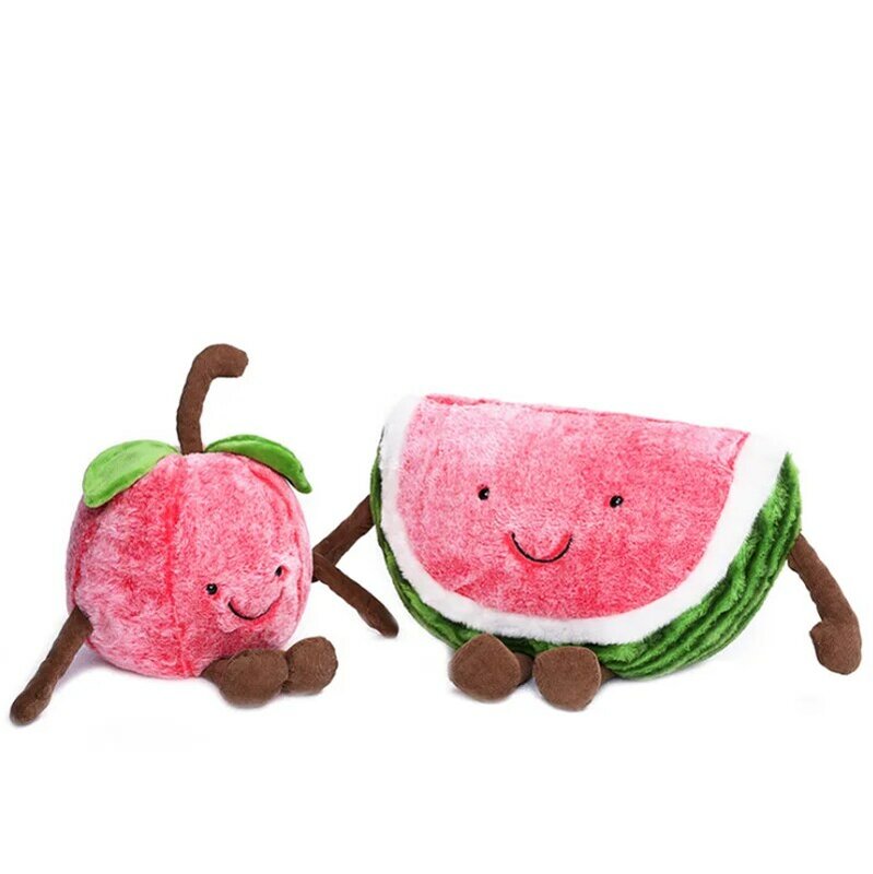 Juguetes de peluche de sandía INS, almohada de cojín de fruta linda, dibujos animados Kawaii, juguetes cómodos en forma de planta, 30 CM, 40 CM, 50CM