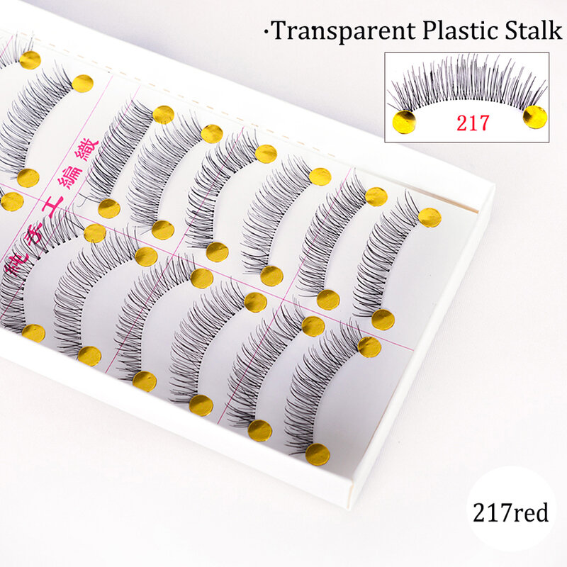 10 Pair fałszywe rzęsy naturalne miękkie długie grube 3D rzęsy z futra z norek Wispy Handmade makijaż uroda rozszerzenie narzędzia TR504
