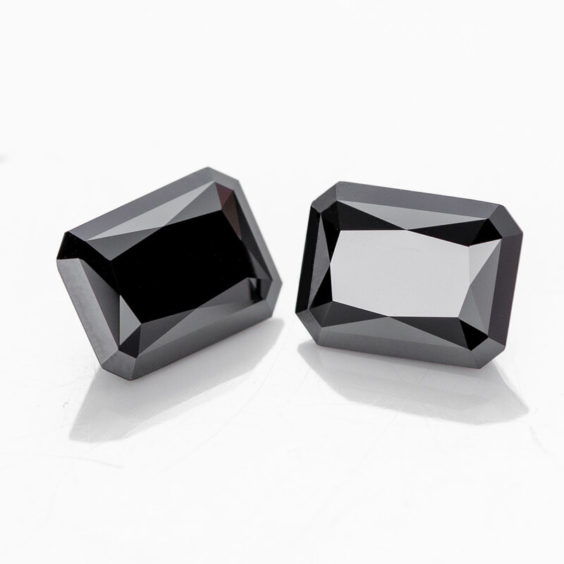 2024 бриллиантовая огранка, свободный черный драгоценный камень с муассанитом VVS1, синтетический драгоценный камень с муассанитом