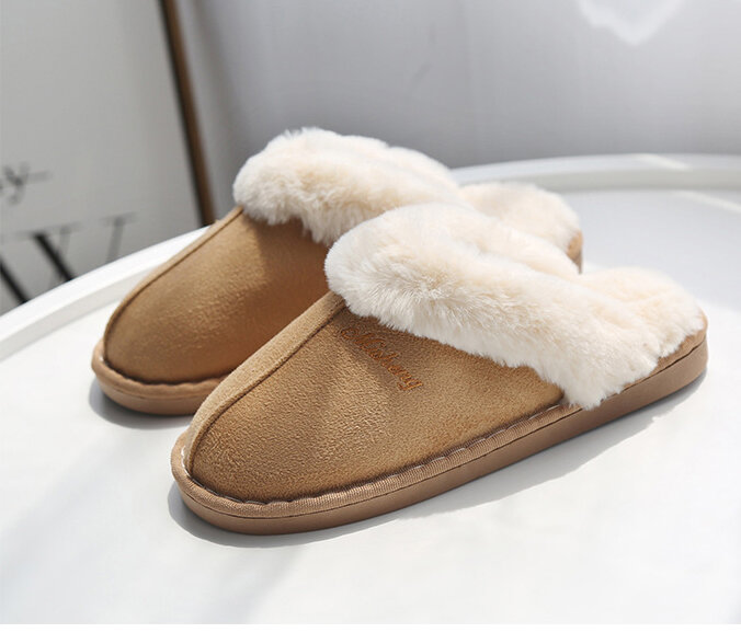 2019 Fashion Winter Women Slippers Ladies 5 Color Prints Fur Warm Slides Indoor Soft Shoes  Girls Winter Spring Warm Shoes