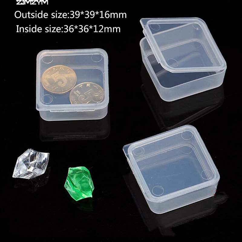 Boîte à bijoux Portable rectangulaire, boîte à outils Portable, conteneur anneau pièces électroniques vis perles composants boîte de rangement 1 pièce