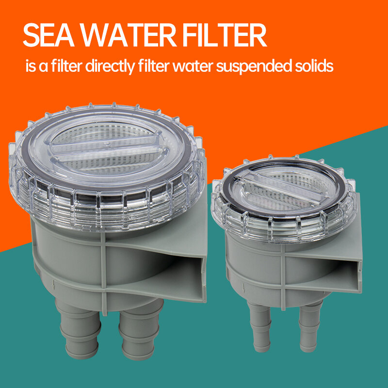 Sea Water Filter เหมาะกับสำหรับท่อขนาด1/2 "5/8" 3/4 "กรองเรือ Marine เครื่องยนต์ทำความสะอาด SF-SWF002