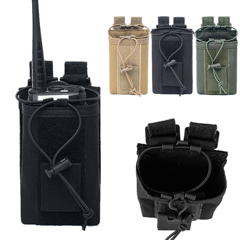 Tactical Radio Holder Molle Radio etui etui Heavy Duty radia kabura torba na dwa sposoby walkie-talkie Baofeng sprzęt myśliwski