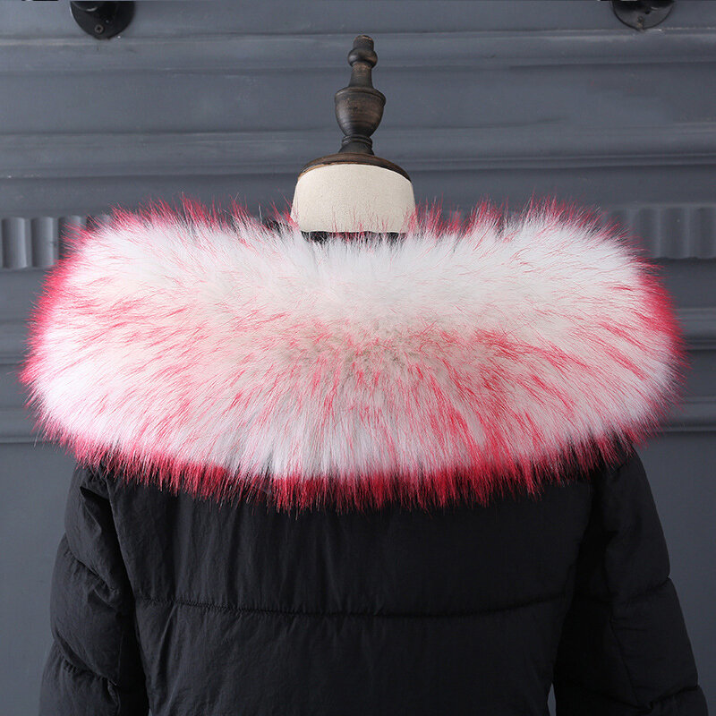 Faux Fur Collar Winter Warm Coat Jacket Straight Collar Decor Shawls Hooded Scarives Gift Women Men Winter Warm Wrap 70/80/90cm
