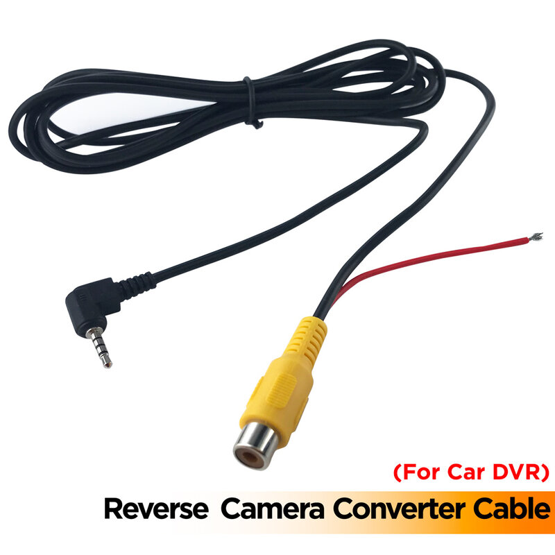 Cable RCA a 2.5mm AV para cámara de aparcamiento de coche, convertidor de cámara, DVR a coche, videocámara GPS