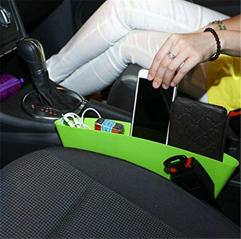 Car Seat Crevice Storage Box Seat Gap Filler Organizer Phone Purse Coins Key Organizer Automobile Accessories