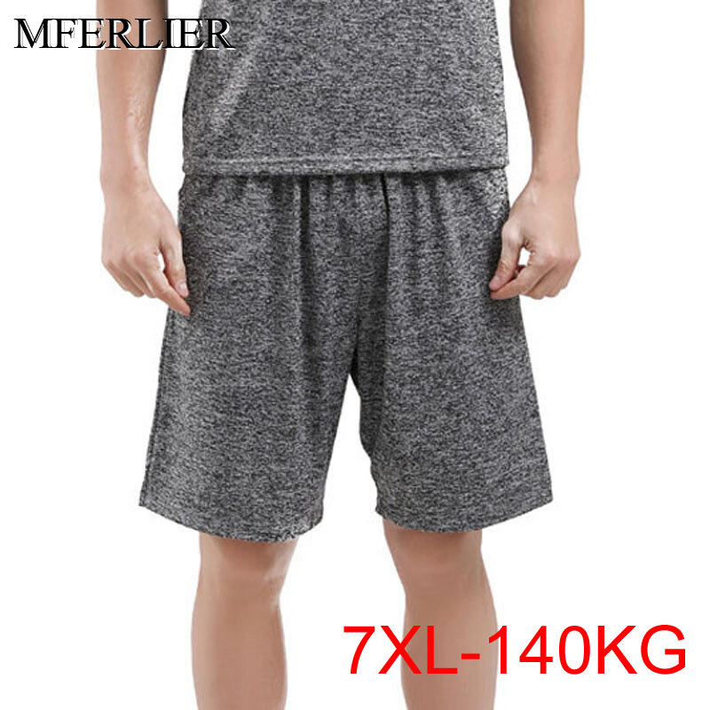 Summer Men's shorts Sleepwear 7XL 6XL 5XL waist 155cm Plus size Sleep Bottoms