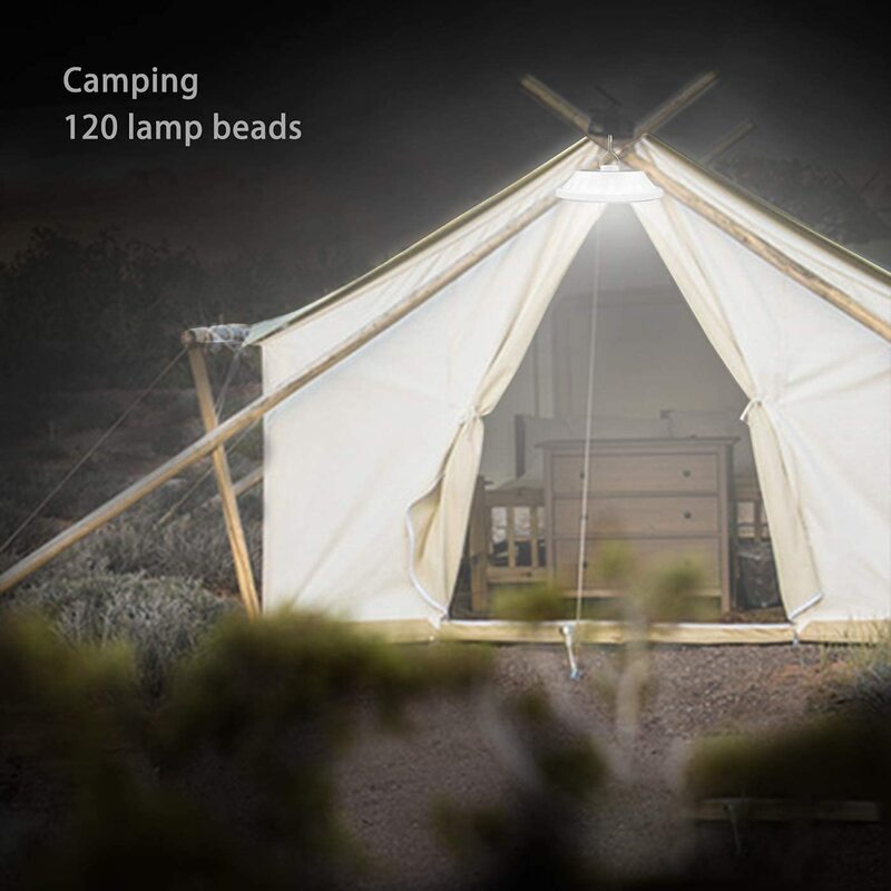120 LED Solar Camping Licht mit Klappschlüssel USB Aufladbare Power Bank Funktion 5 Modi IPX7 Wasserdichte Zelt Hängen Laterne