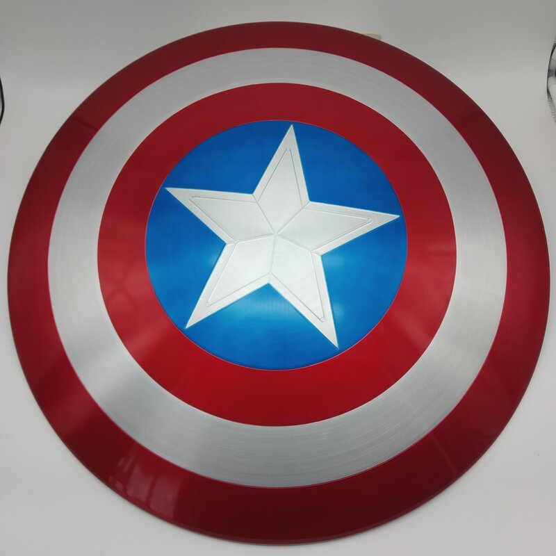 Escudo de Metal de Capitán América 1:1, Steve Rogers, película, Cosplay, regalo de Halloween, accesorio, 60CM