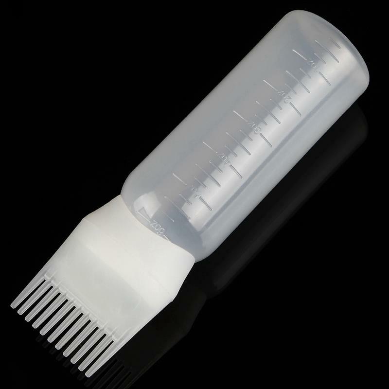 Barwienia butelka na szampon grzebieniowe oleju 120ML narzędzia do włosów farba do włosów pędzel aplikatora butelki urządzenie do stylizacji farbowanie włosów
