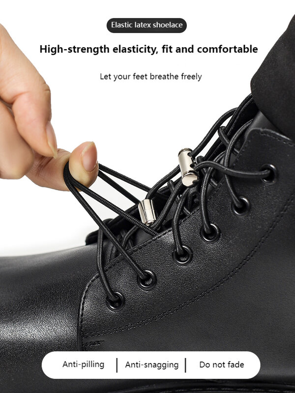 Tali Sepatu Bundar Tanpa Dasi Tali Sepatu Kunci Logam Elastis Tanpa Ikatan Sepatu Sneakers Sepatu Tali Sepatu Anak Dewasa Tali Malas Cepat untuk Sepatu