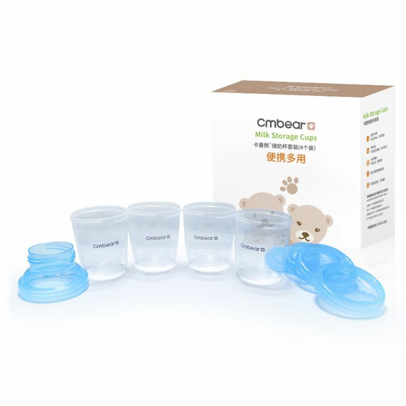 4 Muttermilch Lagerung Flasche Set 180ml Neugeborenen Brust Milch Lagerung Tassen ReusableWide Neck Lebensmittel Gefrierschrank Frische Container