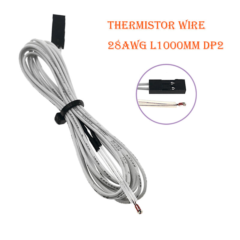 100K Ohm NTC 3950 termistor Sensor suhu dengan kabel Dupont kepala untuk Reprap Mendel MK2A MK2B Heated Bed 3D printer bagian