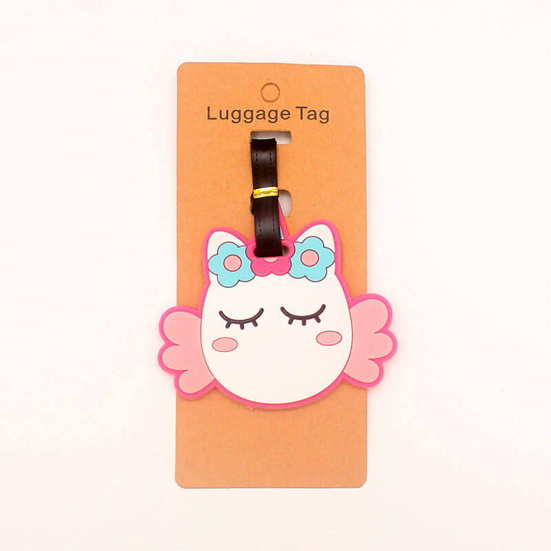Newest Travel Accessories Luggage Tag Creative Unicorn Suitcase Fashion Style Silica Gel Portable Travel Label  ID Addres Holder