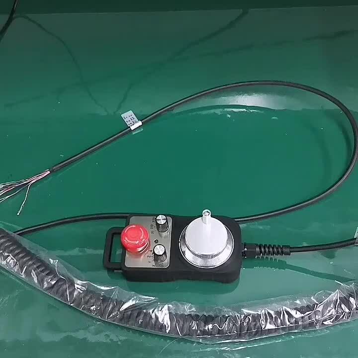 100 ppr 5 aixs con botón de parada de emergencia mpg AB señal óptica codificador giratorio CNC máquinas herramientas
