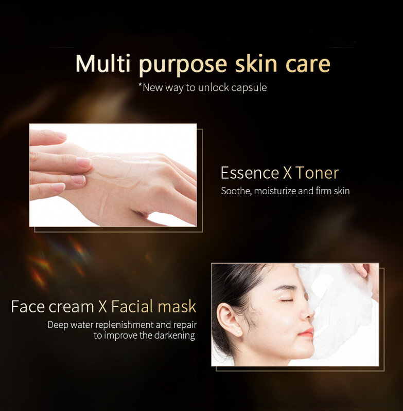 Cápsulas coreanas de clareamento facial, soro facial, anti-rugas, altamente hidratante, firmador, cuidados com a pele, cápsula dourada, cosméticos, 50pcs