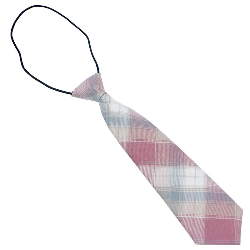 Женский Галстук в шотландскую клетку JK галстук в японском стиле шейный галстук для униформы Jk милый галстук для костюмов Gravatas милый простой ленивый человек для студентов