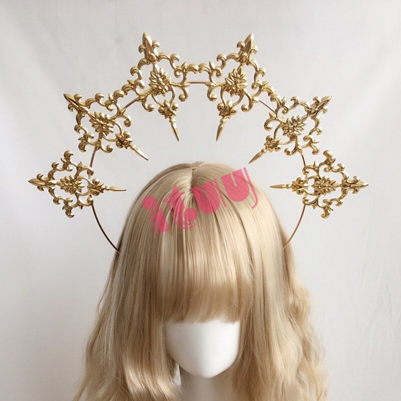 Головной убор Halo Crown в готическом Стиле Лолита KC головной убор Крылья Ангела головной убор богини аксессуары для волос