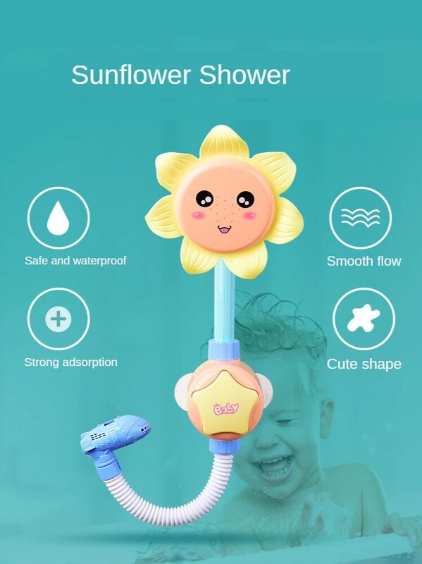 Juguete de baño para bebé, juguetes de agua para ducha de bebé, juguetes Zhuanzhuan para niñas y niños