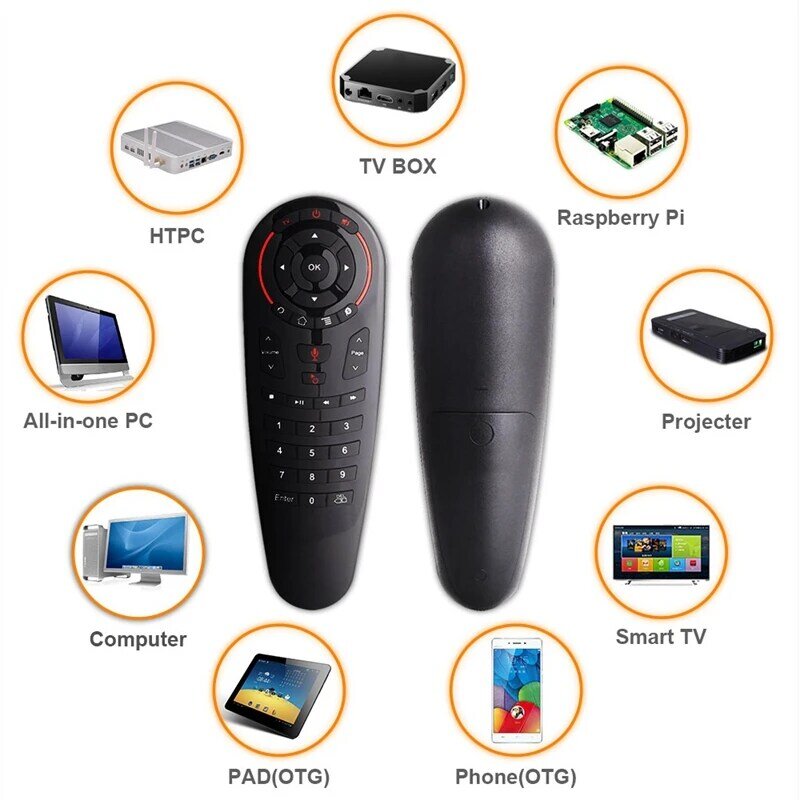 G30S 2.4G bezprzewodowy pilot Voice Air Mouse 33 klawisze IR Learning Gyro Sensing inteligentny pilot do gry Tv Box z androidem